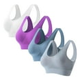 thumbnail image 1 of qolati 4 Pack Women Wireless Bras Wirefree Bra Plus Size Ultra-thin Bra Sports Bra Full Cup Bra Comfort Sports Bra Underwear, 1 of 2