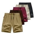 thumbnail image 1 of qolati 5 Pack Mens Athletic Shorts Quick Dry Elastic Waist Gym Workout Shorts Lightweight Stretch Running Shorts with Zipper Pockets, 1 of 12