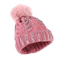 thumbnail image 1 of qolati Adults Kids Winter Beanie Hat with Faux Fur Pompoms Warm Knit Skull Cap Sequin Soft Ski Beanie for Women Men Holiday Outfits, 1 of 7