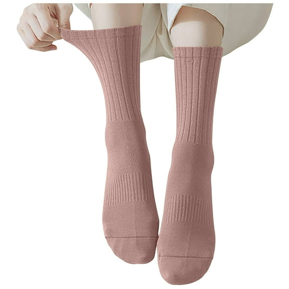 qolati Ankle Socks for Womens Athletic Thick Casual Dress Socks for Ladies Soft Breathable Elastic Thin Crew Socks