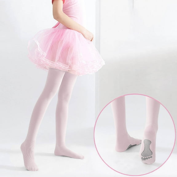 qolati Ballets Tights for Girls Dance Toddler Girls Leggings Stocking Cozy Footed Soft Kids Elasticity School Uniform