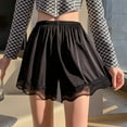 thumbnail image 1 of qolati Bloomers for Women Pettipants for Under Dresses High Elastic Waist Lace Trims Culottes Slip Skirt Half Slip Shorts, 1 of 9