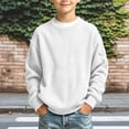 thumbnail image 1 of qolati Boys Waffle Knit Sweater Crew Neck Long Sleeve Pullover Shirt Soft Casual Lightweight Knit Sweater for Kids Everyday Fall Winter Sports Tops Size 5-16 Years, 1 of 6