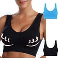 thumbnail image 1 of qolati Breathable Cool Liftup Bra, 2024 Plus Size Bra Seamless No Steel Ring Breathable and Comfortable Mesh Sports Bra for Women 2 Pack, 1 of 8