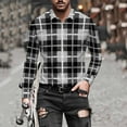 thumbnail image 1 of qolati Button Up Shirts for Men Classic Fit Long Sleeve Dress Work Shirts Lightweight Casual Regular Fit Fall Plaid Shirts, 1 of 8
