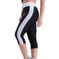 thumbnail image 1 of qolati Capris Leggings for Women Casual Summer High Waist Workout Yoga Pants Knee Length Soft Running Joggers Sweatpants, 1 of 3