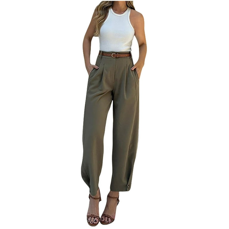 Women's summer loose fitting wide leg pants 4378