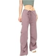 thumbnail image 1 of qolati Cargo Pants Women Baggy Low Waist Y2k Parachute Pants with Pockets Lightweight Casual Loose Sports Workout Jogger 2024, 1 of 7