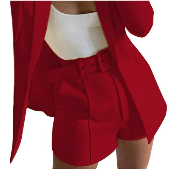 qolati Cargo Shorts for Women Dressy Summer High Waisted Business Work Shorts Casual Pleated Suit Tailored Shorts with Pockets