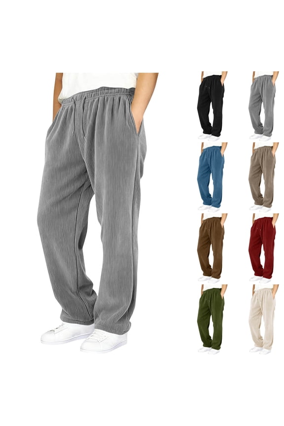 Cargo Sweatpants for Teen Boys Elastic Waist Drawstring Sweat Pants Kids Casual Straight Wide Leg Athletic Workout Joggers with Pockets Size 5-15 Years