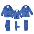 thumbnail image 1 of qolati Christmas Pajamas for Family Silk Satin Long SleeveButton Down Pjs Set Festival Party Sleepwear Family Christmas Pajamas Matching Sets, 1 of 4