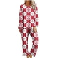 qolati Christmas Pajamas for Women Set 2024 Fall Two Piece Outfits Soft