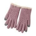 thumbnail image 1 of qolati Winter Gloves for Women Soft Warm Touchscreen Gloves Thermal Cable Knit Wool Fleece Lined Glove for Cold Weather, 1 of 3