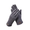 thumbnail image 1 of qolati Women Glove Suede Winter Warm Faux Suede Thick Touchscreen Finger Gloves with Elastic Cuff, 1 of 2