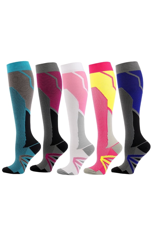 Compression Socks for Women Men Colorful Printed Patterns Knee High Trouser Socks Compression Stockings for Running,Athletic,Nursing