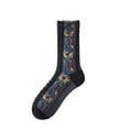 thumbnail image 1 of qolati Crew Socks for Women Vintage Embroidered Floral Ankle Casual Sock Teen Grils Breathable Soft Above Ankle Socks Cute Cottagecore Accessories, 1 of 2