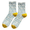 thumbnail image 1 of qolati Crew Socks for Women Vintage Embroidered Floral Ankle Casual Sock Teen Grils Cute Breathable Daily Soft Above Ankle Socks, 1 of 3