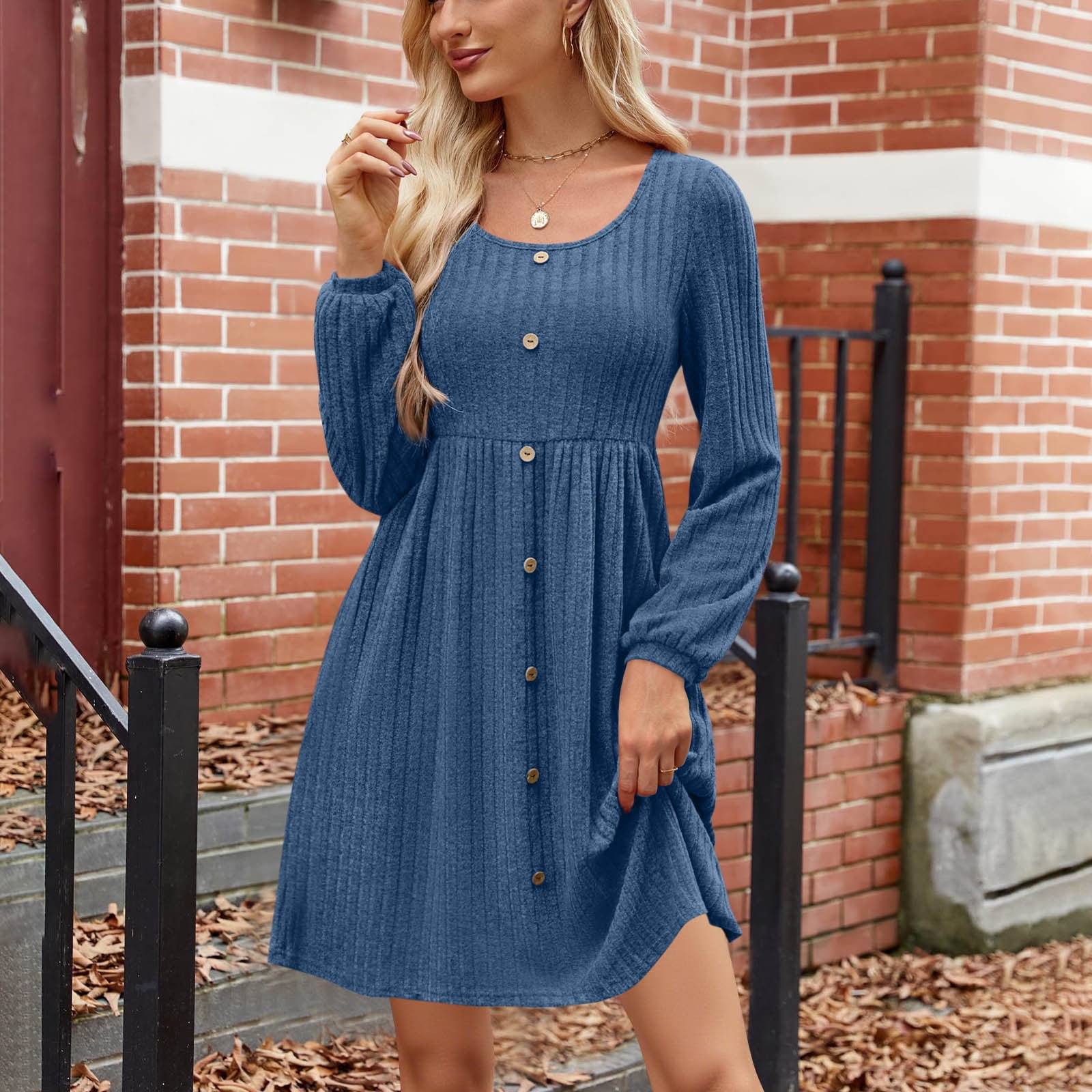 Qolati Dresses for Women Long Sleeve Knit Sweater Dress Fall Midi Casual Dress Thin Empire Waist Flowy Fit and Flare Dresses with Pockets qolati Dresses for Women Long Sleeve Knit Sweater Dress Fall Midi Casual  Dress Thin Empire Waist Flowy Fit and Flare Dresses with Pockets -  Walmart.com
