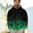 thumbnail image 1 of qolati Flame Print Hoodies for Men Long Sleeve Hooded Sweatshirt Unisex Women Drawstring Athletic Pullover Sweat Shirts with Pocket Sizes S-3XL, 1 of 9