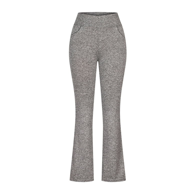 qolati Flare Leggings for Women Elastic High Waisted Bootcuts Yoga Pants Scrunch Butt Lifting Gyms Bell Bottom Tight Sweatpants with Pockets Walmart