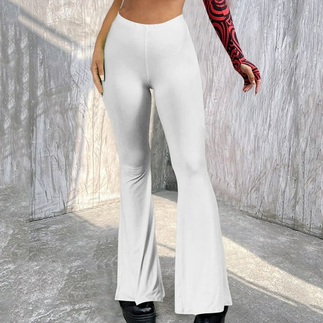 qolati Flare Leggings for Women Tummy Control Butt Lifting Wide Legs Workout Joggers Sweatpants Seamless High Waisted Bootcuts Yoga Pants