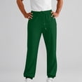 thumbnail image 1 of qolati Fleece Open Bottom Sweatpants for Men Athletic Gym Workout Joggers Trousers with Pockets Comfy Drawstring Elastic Waist Running Pants Green L, 1 of 7