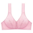 thumbnail image 1 of qolati Front Buckle Nursing Bras for Women Floral Seamless Stretch Full-Coverages No Underwire Sports Bra Wireless Comfortable Breathable Support T-Shirt Bras, 1 of 4