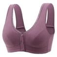 thumbnail image 1 of qolati Front Buckle Nursing Bras for Women Seamless Stretch Full-Coverages No Underwire Everyday Bras Wireless Comfortable Breathable Support T-Shirt Bras, 1 of 5