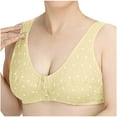 thumbnail image 1 of qolati Front Closure Everyday Bras for Women Comfy Floral T-Shirts Bras Front Snaps Seniors Seamless Comfortable Soft Full-Coverages No Underwire Bralette Sports Bra, 1 of 7