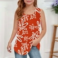 thumbnail image 1 of qolati Girls Tank Tops Kids Summer Crewneck Sleeveless Shirts Cute Floral Print Loose Fit Basic Blouse Dancewear 3-14 Years, 1 of 6
