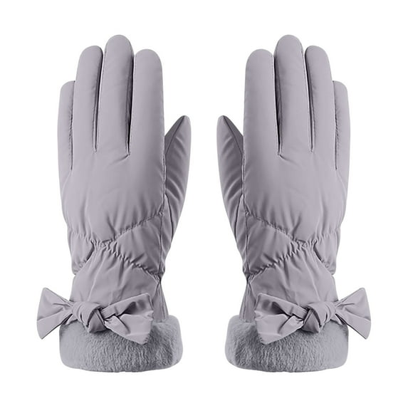 qolati Gloves for Women Winter Fleece Warm Driving Gloves Soft Touchscreen Texting Windproof Gloves Cold Weather Knitted Thermal Elastic Mittens