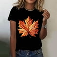 thumbnail image 1 of qolati Halloween Sequin Pumpkin Women Tops Retro Fall Print Crew Neck T-Shirt Thanksgiving Day Going Out Sweatshirts for Women, 1 of 5