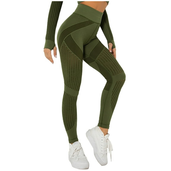 qolati High Waisted Workout Leggings for Women Stretchy Butt Lifting Yoga Pants Tummy Control Fitness Seamless Skinny Tights Sweatpants