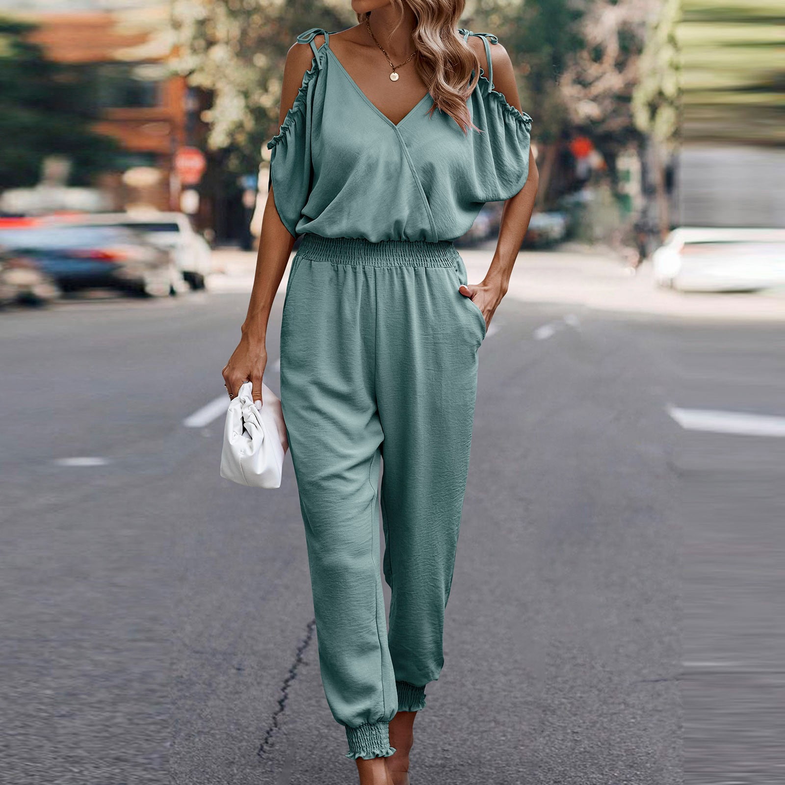 Women's long pants rompers cheap