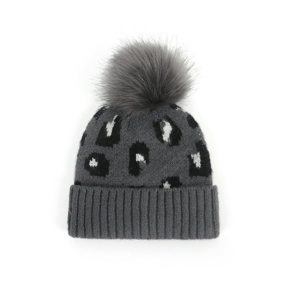 qolati Kids Winter Hat Toddler Knitted Pompom Beanie Hat Soft Warm Skull Hat Baby Ski Cap for Girls Boys