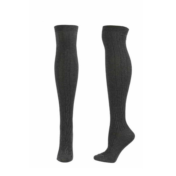 qolati Knee High Socks for Women Cable Knit Warm Thick Tall Boot Stockings Leg Warmers Long Tights Stockings