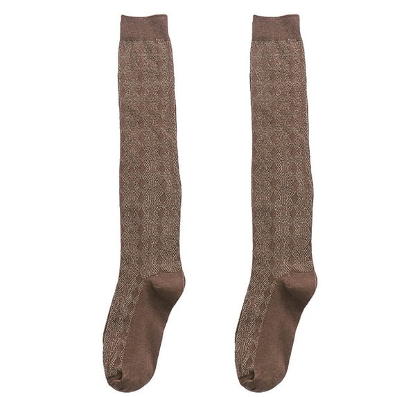 qolati Knee High Socks for Women Warm Thermal Cotton Socks Ribbed Over the Calf Boot Socks for Hiking, Work, Winter, Gifts