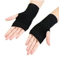 thumbnail image 1 of qolati Knit Arm Warmers Fingerless Gloves for Women Hand Warmers Glove Winter Wrist Warmers with Thumb Hole, 1 of 4