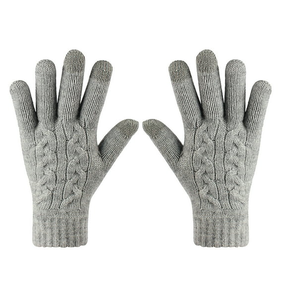 qolati Knit Winter Gloves for Men Women Stretchy Fleece Lined Thermal Warm Touchscreen Gloves Running Cycling Driving Working Hiking Mittens Gloves