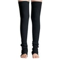 thumbnail image 1 of qolati Leg Warmers for Women 80s Ribbed Knitted Long Socks for Party Sports Winter Soft Long Legwarmer Warmer Knitted Stirrup for Yoga Dance, 1 of 4