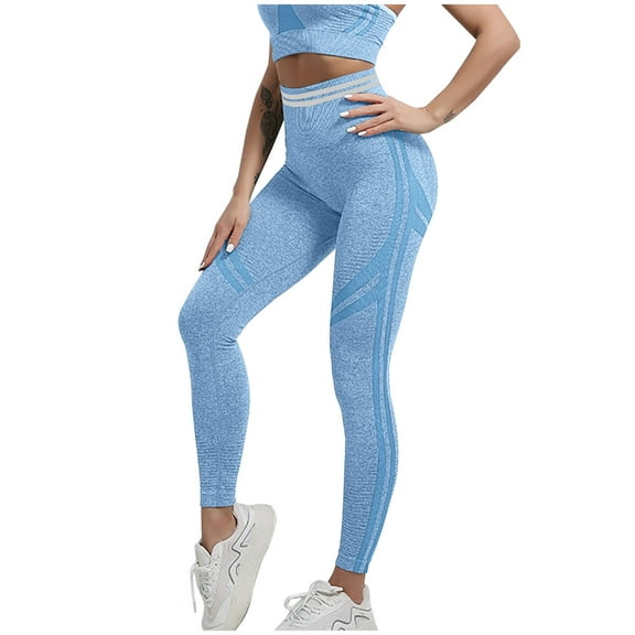 qolati Leggings for Women Color Blocking Casual Athletic Thick Yoga Pants High Waisted Tummy Control Running Body Sculpting Leggings