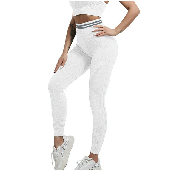 qolati Leggings for Women Color Blocking Casual Athletic Thick Yoga Pants High Waisted Tummy Control Running Body Sculpting Leggings