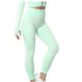 thumbnail image 1 of qolati Leggings for Women Color Blocking Thick High Waist Yoga Pants Seamless Tummy Control Workout Athletic Running Gym Leggings, 1 of 3