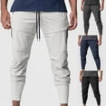 thumbnail image 1 of qolati Men's Athletic Workout Sweatpants Casual Elastic Waist Hiking Joggers Pants Outdoor Lightweight Stretch Tapered Trousers, 1 of 7