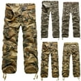 thumbnail image 1 of qolati Men's Cargo Pants Classic Fit Camouflage Print Hiking Joggers Trouser Casual Multi Pockets Athletic Workout Sweatpants, 1 of 7