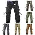 thumbnail image 1 of qolati Men's Cargo Pants Classic Fit Solid Color Hiking Joggers Trouser Casual Multi Pockets Athletic Workout Sweatpants, 1 of 7
