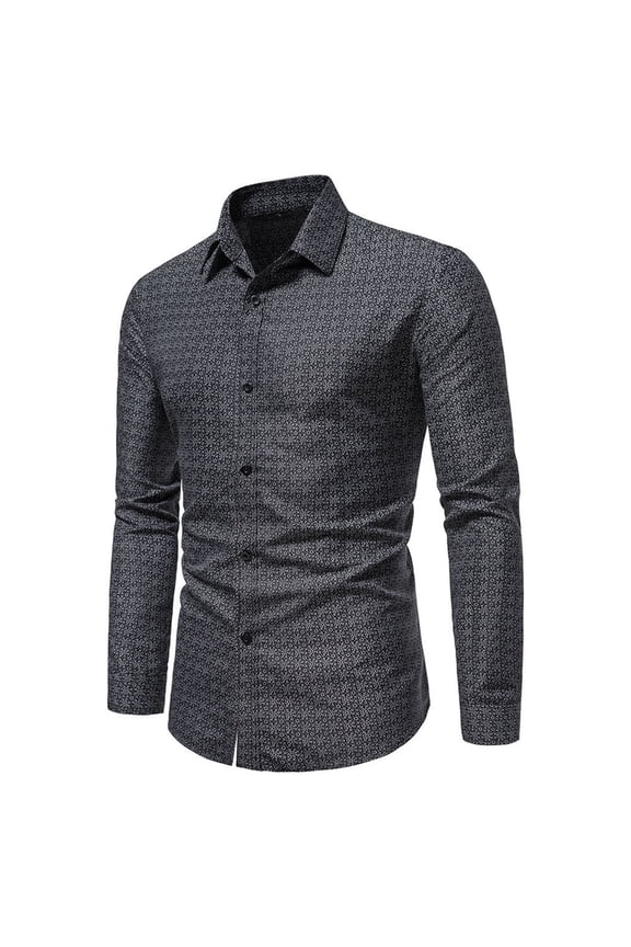 Men's Dress Shirts Elegant Long Sleeve Buttons Down Henleys Blouse Classic Fit Business Formal Luxury Shirts