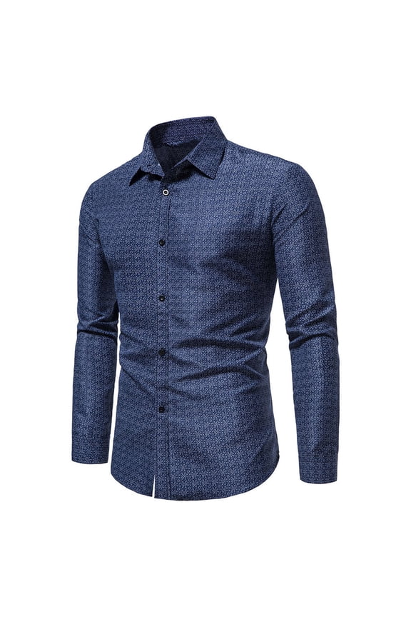 Men's Dress Shirts Elegant Long Sleeve Buttons Down Henleys Blouse Classic Fit Business Formal Luxury Shirts
