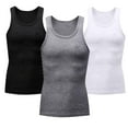 thumbnail image 1 of qolati Men's Gym Tank Tops 3 Pack Breathable Crew Neck Workout Muscle Tee Training Bodybuilding Fitness Sleeveless T Shirts, 1 of 7