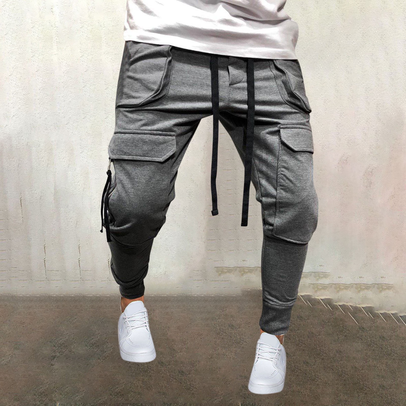 Men Cargo Pants Japanese Hip Hop Mens Pants Casual Pockets Men Joggers Pats  | eBay